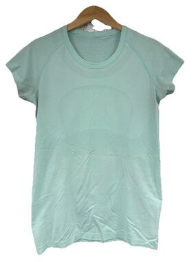 Lululemon Swiftly Tech Short Sleeve T Shirt Mint Green Blue Size 12 Active Wear